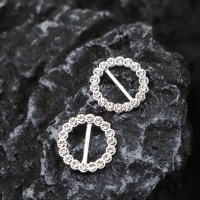 Beste Veters - Schoenaccessoires - Veter gesp - Diamant gesp - Schoen accessoire rond - Veter gesp zilver - Schoen accessoire - Kerst