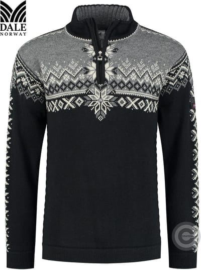 Dale of Norway - 93951 ANNIVERSARY M SWEATER_F - Heren pulloverHeren truien - Kleur: Zwart - Maat: XL
