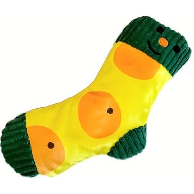 Nouveau Style Chaussette Peluche Chien Jouet Doux Moelleux Jouet Interactif Poupée Mignon Œil Design Sûr Jouet à Mordre Pour Chiots Divertissement Quotidien jaune