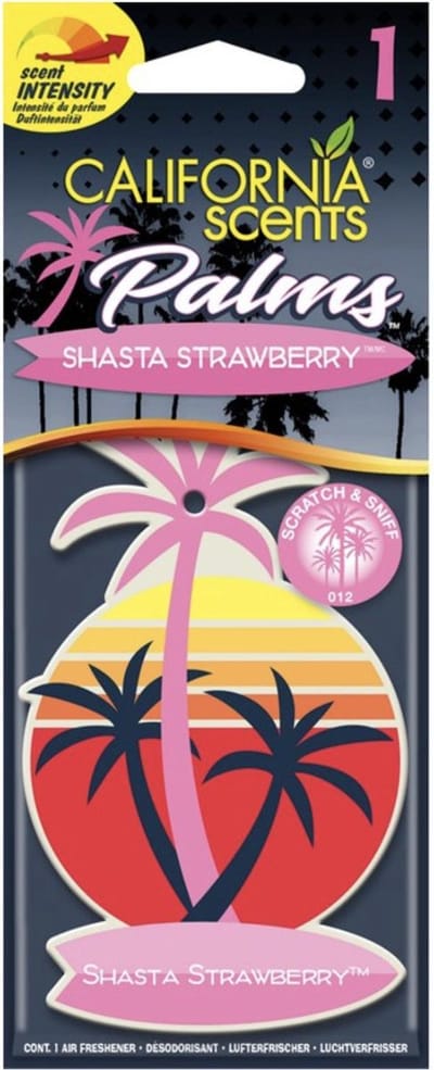 California Scents Palm Tree Luchtverfrisser - Shasta Strawberry