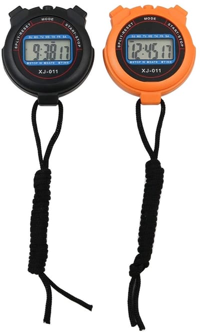 Dailygoody - Sport Stopwatch Timer - Digitale Stopwatch - Groot Display - Zwart Geel - Multifunctionele Stopwatch - Geschikt voor Outdoor-sportactivit...