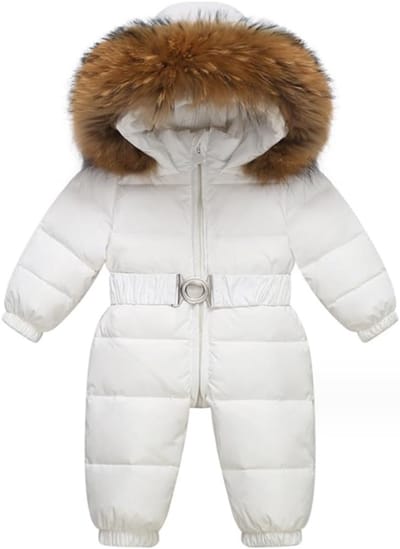 Warme Winter Snowsuit voor Baby en Peuter met Afneembare Capuchon