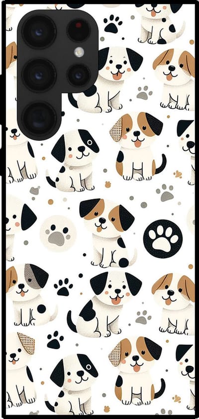 Smartphonica Telefoonhoesje voor Samsung Galaxy S22 Ultra met honden opdruk - TPU backcover case honden design geschikt voor Samsung Galaxy S22 Ultra