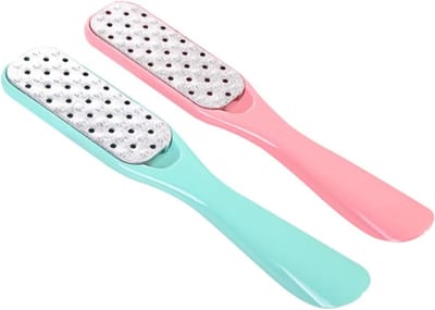 Voetvijlen Set - Nagelvijlen Hielvijlen - Voetverzorging Manicure - Dubbelzijdig Roestvrij Staal - 18 cm - Groen Roze