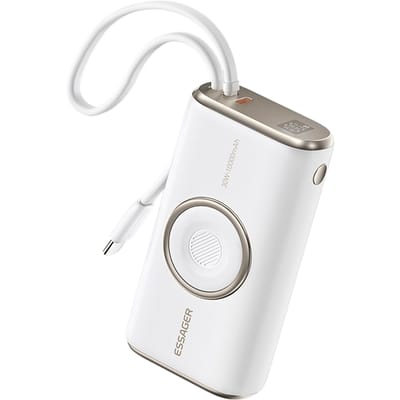 Essager PD 30W Powerbank met Wireless Apple Watch Lader 10.000mAh Wit