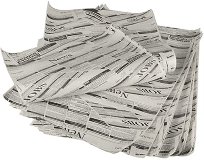 Inpakpapier, Pergament papier 35 cm x 25 cm Newsprint vetwerend(1 kg)