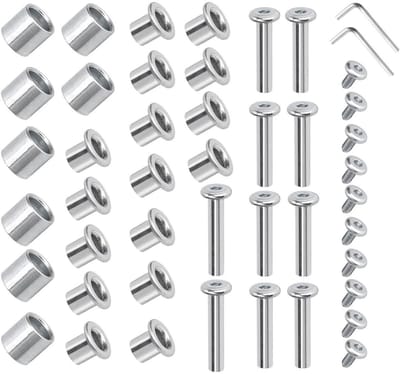 Dailygoods- Inline Skate Wielen Vervangset - Rolschaatsreparatie - Aluminiumlegering - 10 Asschroeven - 2 Moersleutels - 16 Zijpluggen - 8 Bussen - Rolschaatsen