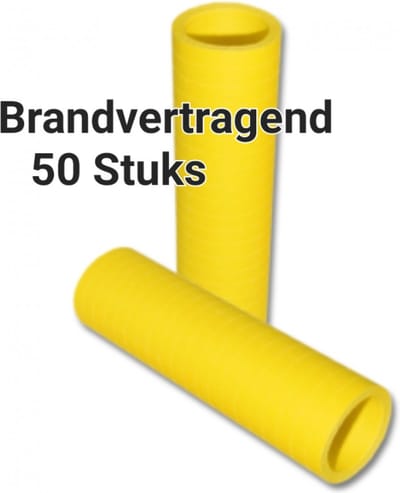 50 rolletjes Brandvertragende Serpentines Geel van kleur. 20 bij 4 meter lang. Papier ,Voor feesten, Carnaval, Verjaardagen, Themafeesten, Horeca versiering, Halloween, Voetbal, WK, Pasen
