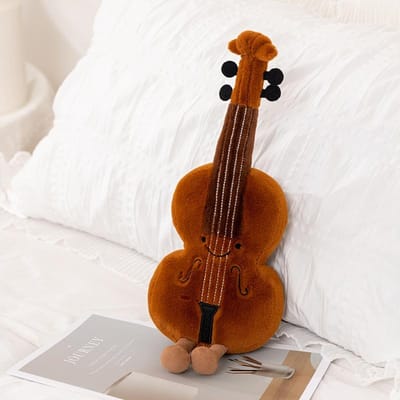 Schattig Muzikaal Pluche Speelgoed Zachte Viool 30cm Gitaar Pipa Stemvork Noten Gevulde Pop Instrument Cadeau voor Kind Muziekliefhebber Woondecoratie