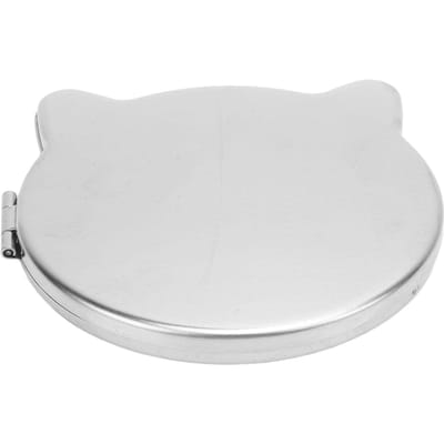 Compact Make-up Spiegel Dubbelzijdig Roestvrij Staal Effen Kleur Valbestendig Zakformaat Draagbaar