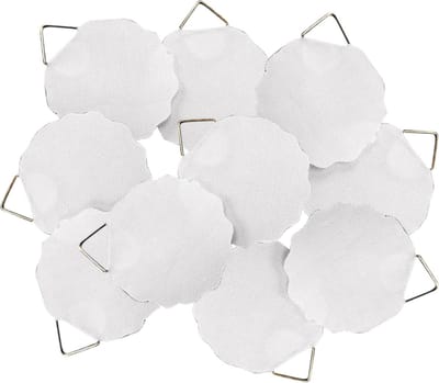 Rayher hobby zelfklevende ophanghaakjes - 10x stuks - voor schilderij/tekening - Dia 4 cm - wit - draagvermogen max 1 kilo