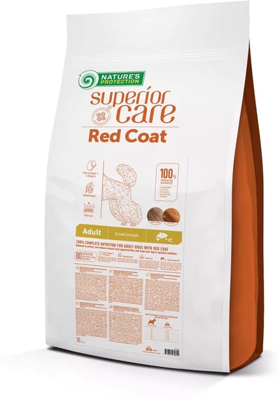 Nature's Protection Superior Care Red Coat Adult Small breed Grain free Salmon - dry dog food - 10kg