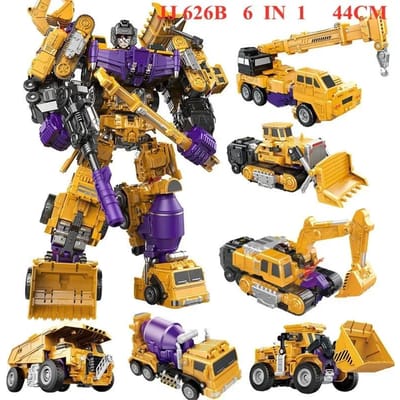 44cm JINJIANG 6 IN 1 Grote Haak Transformatie KO GT Devastator Actiefiguur Engineering Combiner Kraan Zwaartekracht Figuur Cadeau Kind