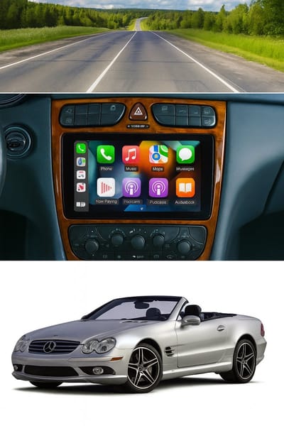 ADIVOX 9 inch geschikt voor Mercedes CLK/CL W209/W203 2002-2005 Android 14 2GB/32GB 8CORE Carplay/Auto/WiFi/DSP/5G/QLED