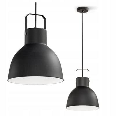 Zwarte hanglamp E27, loft design, ideaal voor woonkamer & keuken