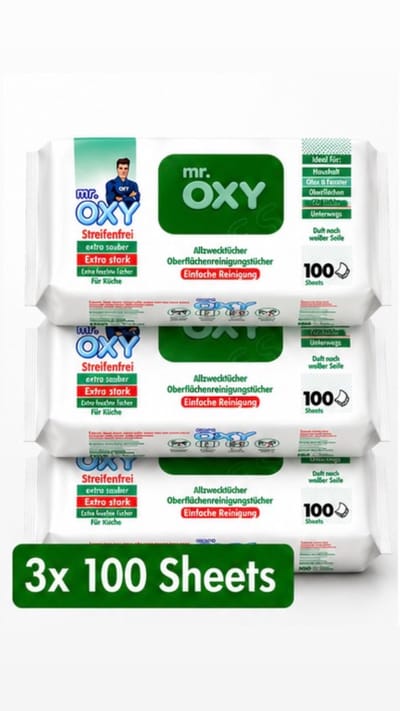 Mr. Oxy Vochtige Schoonmaakdoekjes 3x 100 stuks voordeelverpakking