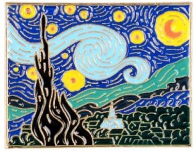 Pin Broche - enamel pin - kledingspeld - Starry night