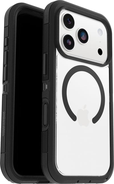 OtterBox Defender Pro XT Clear Camera Control mobiele telefoon behuizingen 16 cm (6.3") Hoes Zwart, Transparant