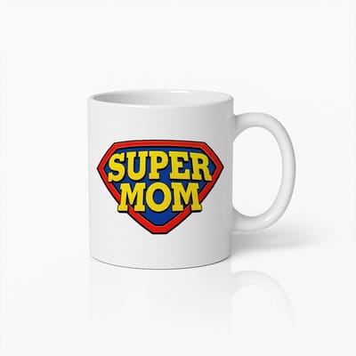 Super Mom Keramische Koffiemok - Heldhaftige Moeder Cadeau - Hoogwaardige Witte Thee Beker