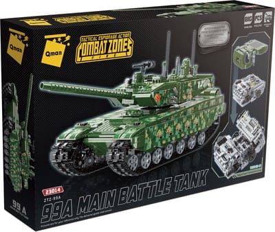 Qman 23014 - 99A Tank bouwset | Army constructie modelbouw | Educatief militair & leger speelgoed bouwpakketten voor kinderen & volwassenen | 2743 bouwstenen