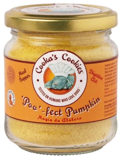 Cooka's Cookies Poo-fect Pumpkin (85gr) - pompoen maaltijdtopper - ondersteuning voor de spijsvertering - voor honden