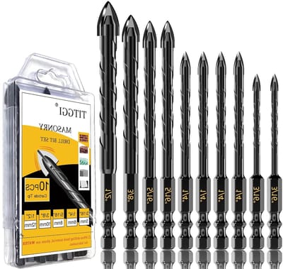 Metselwerk Boor Set - Beton Boren - Materiaal Boren - Kruisvormige Tip - 10 Stuks - Metaal
