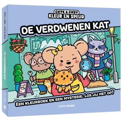 Kleur En Speur: De Verdwenen Kat - Cute & Cosy - Lucy Quinn