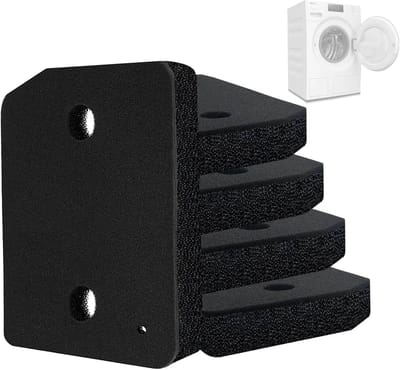 4 Stuks - Sponsfilter Geschikt voor Miele 9164761 Warmtepompdroger - 207 x 157 x 30 mm - Droger Pluizenfilter & Basisfilter - Mat Zwart