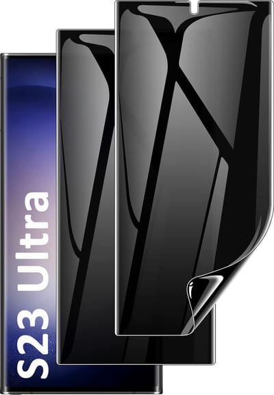 Stravo 2-pack Privacy screenprotector voor Samsung Galaxy S23 Ultra - Anti-Spy volledig zelfklevende flexibele film voor Galaxy S23 Ultra 6.8"