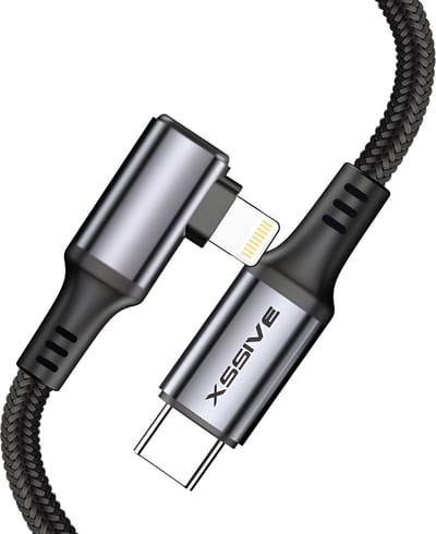 Oplader Kabel geschikt voor iPhone kabel haaks - 90 graden - Snellader - Geschikt voor Lightning oplaadkabel naar USB C - Lader Kabel