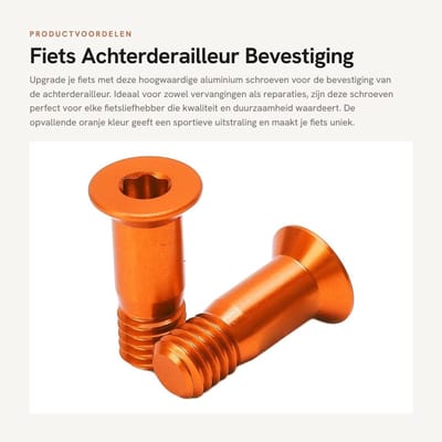 Dailygoods- Achterderailleur Aluminium - Bevestiging 2 Stuks - Duurzaam - Lichtgewicht - Corrosieweerstand - Eenvoudig te Installeren - Fietsschroef