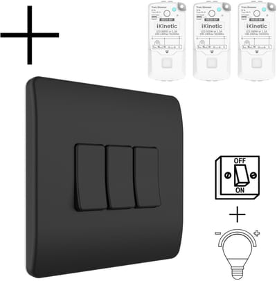 Draadloze Wandschakelaar | Schakelaar | Wifi | App bediening | Opbouw | Aan Uit Dimmer | Tuya | Zwart