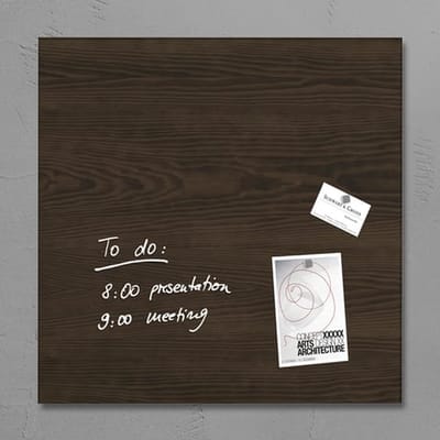 glasmagneetbord Sigel Artverum 480x480x15mm Dark Wood SI-GL255
