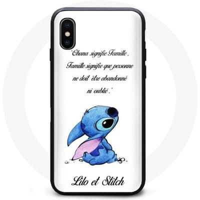 Coque - Disney - Stitch - Souple - Noir - Iphone XS Max