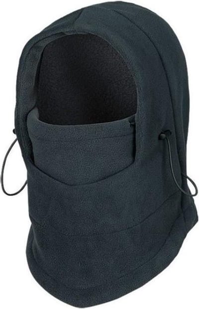 *** Fleece Bivakmuts - Wintermuts - Motormasker - Balaclava - Wintersport - Unisex - Zwart van Heble® ***