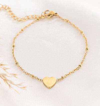 Kinderarmband 'Lovely' Bolletjes | Stainless Steel Goud