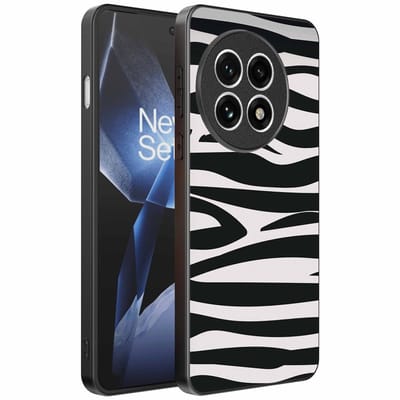 Geschikt voor OnePlus 13R Telefoonhoesje met zebra opdruk - TPU backcover case zebra design - Zwart Wit - Smartphonica geschikt voor OnePlus 13R