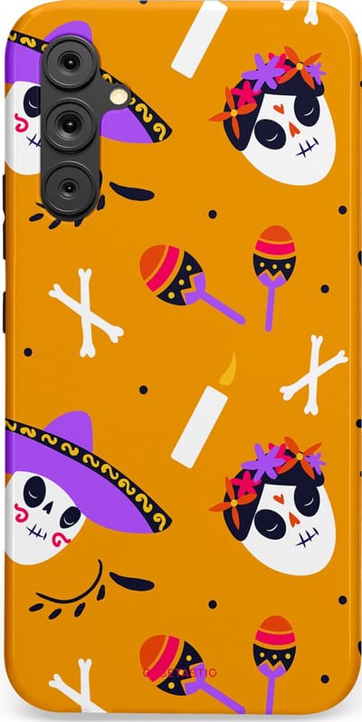 Casetastic Hoesje Geschikt voor Samsung A34 (5G) - Stijlvolle Beschermende Duo-layer Case - Viva Muertos