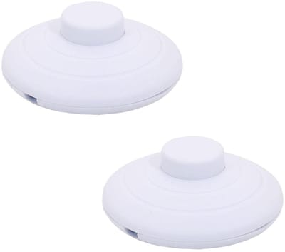 Ronde Voetenschakelaars voor Vloerlampen, Tafelampen en Keukenlampen - Zwart en Wit, 125V/3A