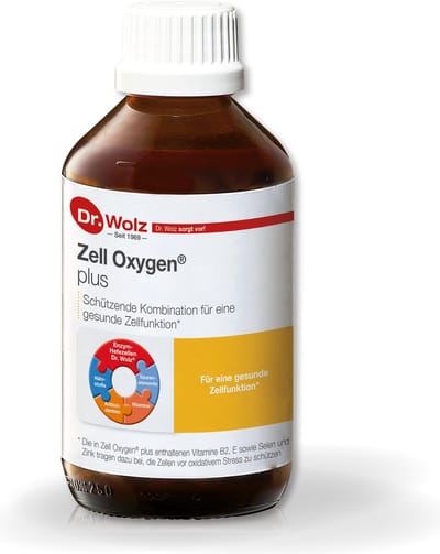 Dr. Wolz Zell Oxygen Plus 250ml |Betere zuurstofopname van de cellen| Helpt de cel-regeneratie na o.a. chemo en ziekte