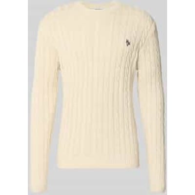 slim fit gebreide trui puur katoen