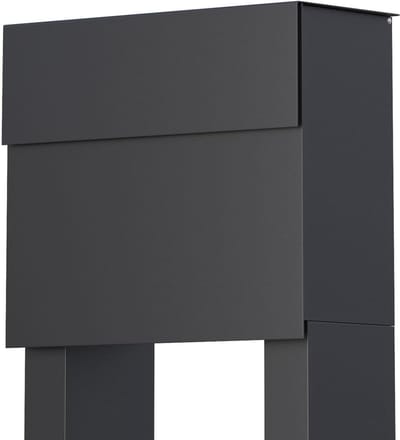 Staande brievenbus - Brievenbus buiten - Post ontvangen - Gepoedercoat staal - 120 cm hoog - Antraciet