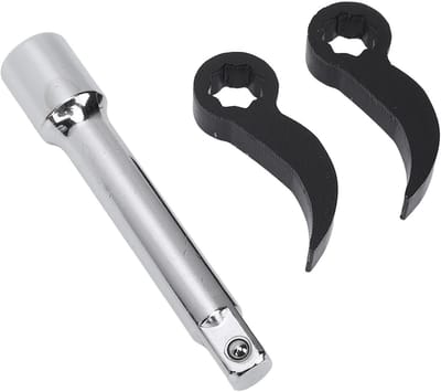Koevoet Adapter Set - Wrench Tool - Auto Repareren - Robuuste Constructie - 3 Stuks - Zilver