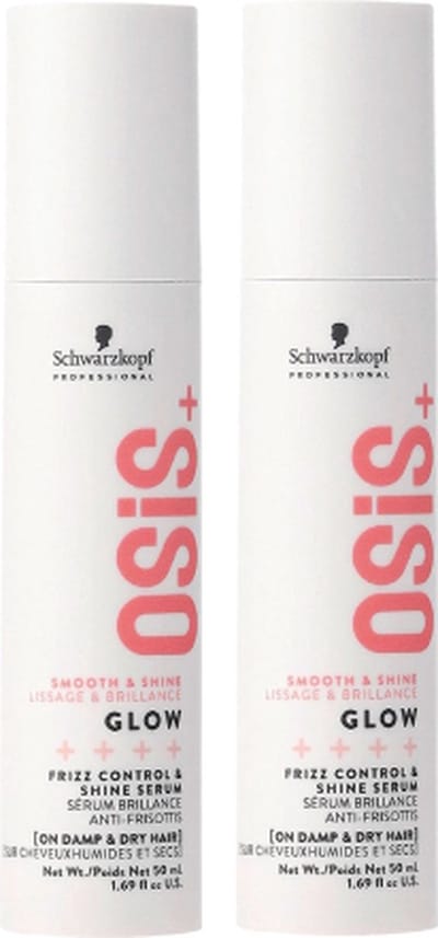 Schwarzkopf Professional OSiS+ Glow Shine Anti-Frizz Serum - 2 x 50ml