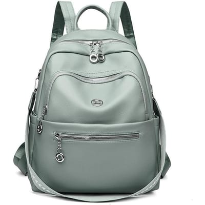 Sac à Dos Simple Couleur Unie Sac à Dos Tendance pour Dames Grande Capacité Sac à Bandoulière Polyvalent pour Femmes Nouveau Style Sac d'École pour Étudiants