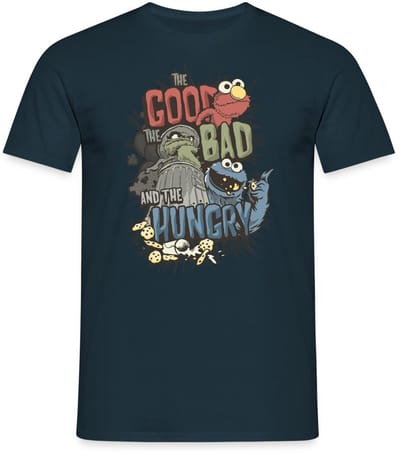 Sesamstraat The Good The Bad And The Hungry T-Shirt Heren