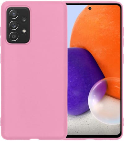 Hoesje - Geschikt voor Samsung Galaxy A72 - Sterk & Shockproof - Hoes Cover - Siliconen Case - Telefoonhoesjes - Roze