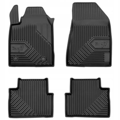 Frogum - No.77 - Automatten 3D - Geschikt voor ALFA ROMEO Giulietta (2010-2020) - 4-delig - TPE Rubber - Zwart
