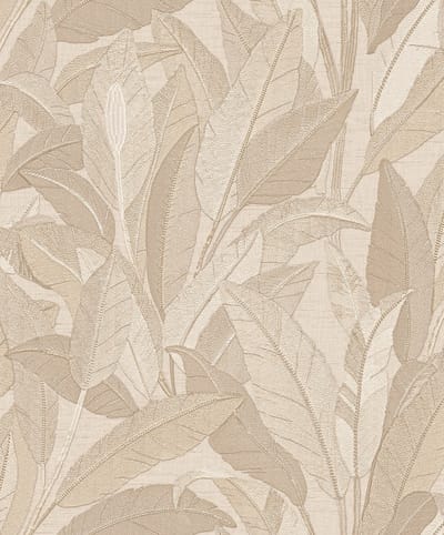 Dutch Wallcoverings - Renaissance - Leaves Beige - Vliesbehang - 10m x 53cm - RE521052