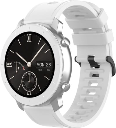 Siliconen bandje - geschikt voor Garmin Vivoactive 4 / Venu 2 / Venu 3 / Forerunner 255 / 265 - wit